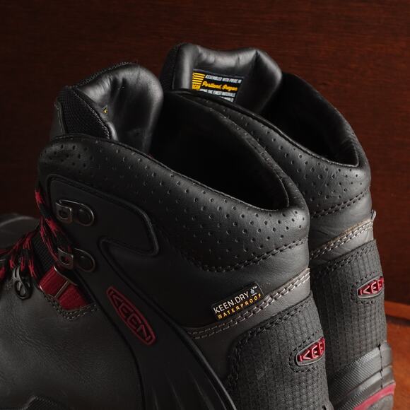 Keen Boots WMS SZ 9 Gray Liberty Ridge Waterproof Leather Hiking Outdoor MiUSA - Picture 10 of 16